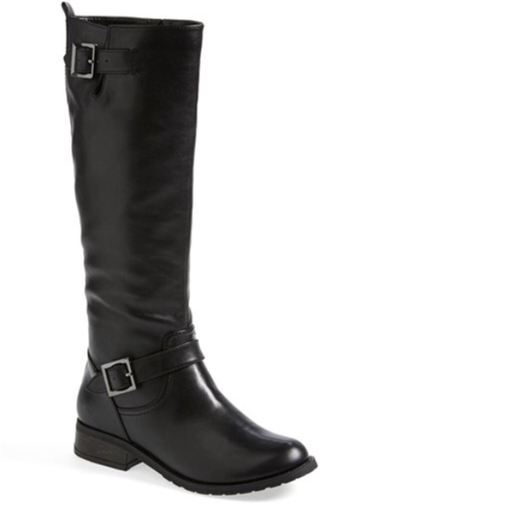 Burton Black Leather Tall Moto Boot